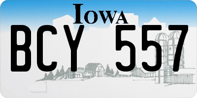 IA license plate BCY557