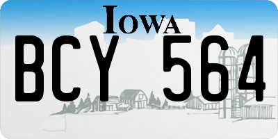IA license plate BCY564