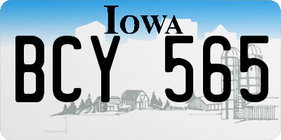 IA license plate BCY565