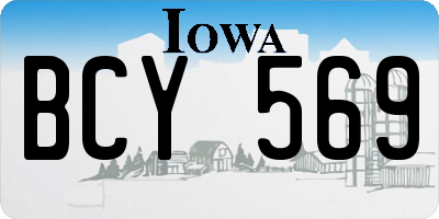 IA license plate BCY569