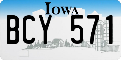 IA license plate BCY571