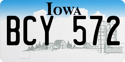 IA license plate BCY572