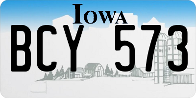 IA license plate BCY573