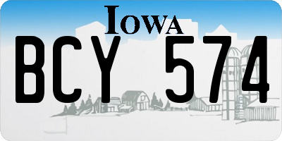 IA license plate BCY574