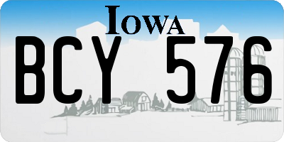 IA license plate BCY576