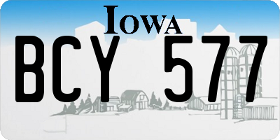 IA license plate BCY577