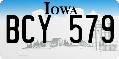 IA license plate BCY579