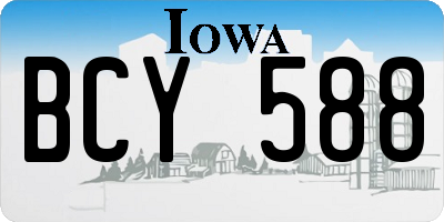 IA license plate BCY588