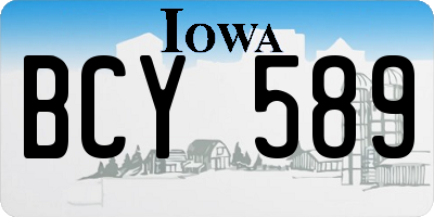 IA license plate BCY589