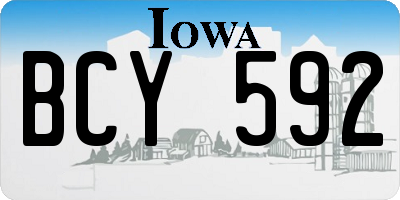 IA license plate BCY592