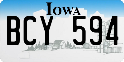 IA license plate BCY594
