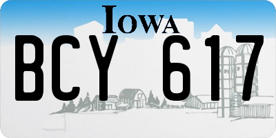 IA license plate BCY617