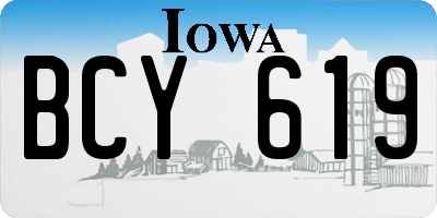 IA license plate BCY619