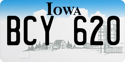 IA license plate BCY620