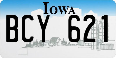 IA license plate BCY621