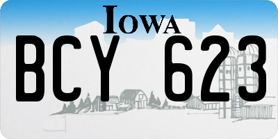 IA license plate BCY623