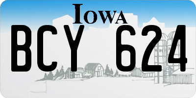 IA license plate BCY624