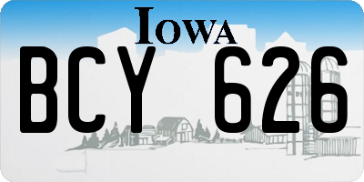 IA license plate BCY626