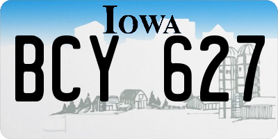 IA license plate BCY627