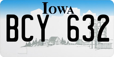 IA license plate BCY632