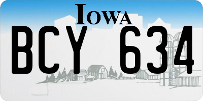 IA license plate BCY634
