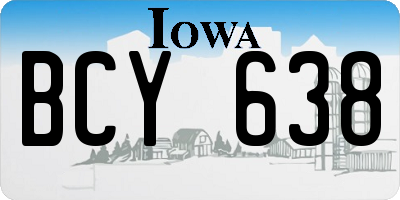IA license plate BCY638