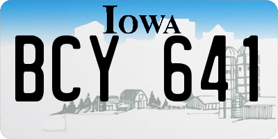 IA license plate BCY641