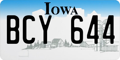 IA license plate BCY644