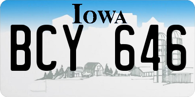 IA license plate BCY646