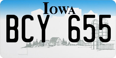 IA license plate BCY655