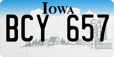 IA license plate BCY657