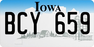 IA license plate BCY659