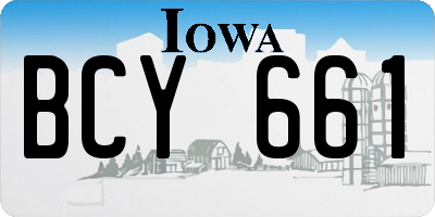 IA license plate BCY661