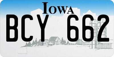 IA license plate BCY662