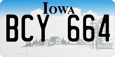 IA license plate BCY664