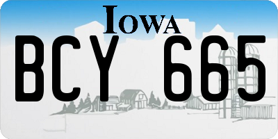 IA license plate BCY665