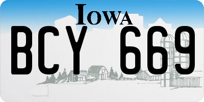 IA license plate BCY669