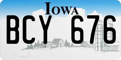 IA license plate BCY676