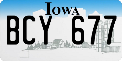IA license plate BCY677