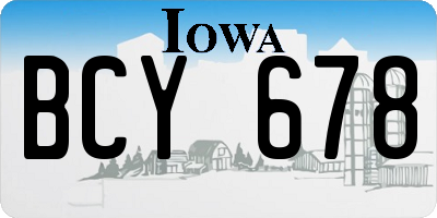 IA license plate BCY678