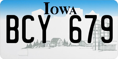 IA license plate BCY679