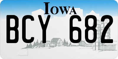 IA license plate BCY682