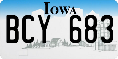 IA license plate BCY683
