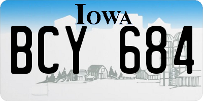 IA license plate BCY684
