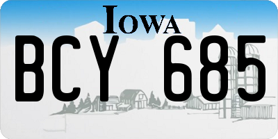 IA license plate BCY685