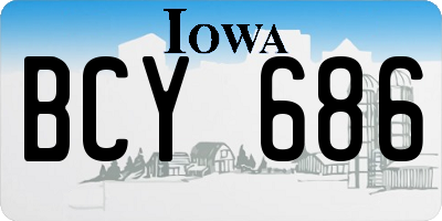 IA license plate BCY686