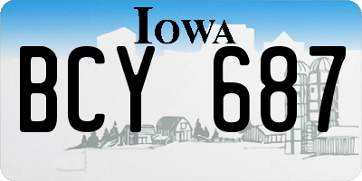 IA license plate BCY687