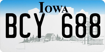IA license plate BCY688