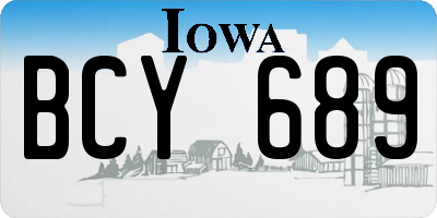 IA license plate BCY689