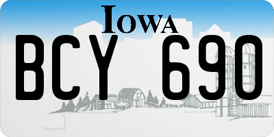 IA license plate BCY690